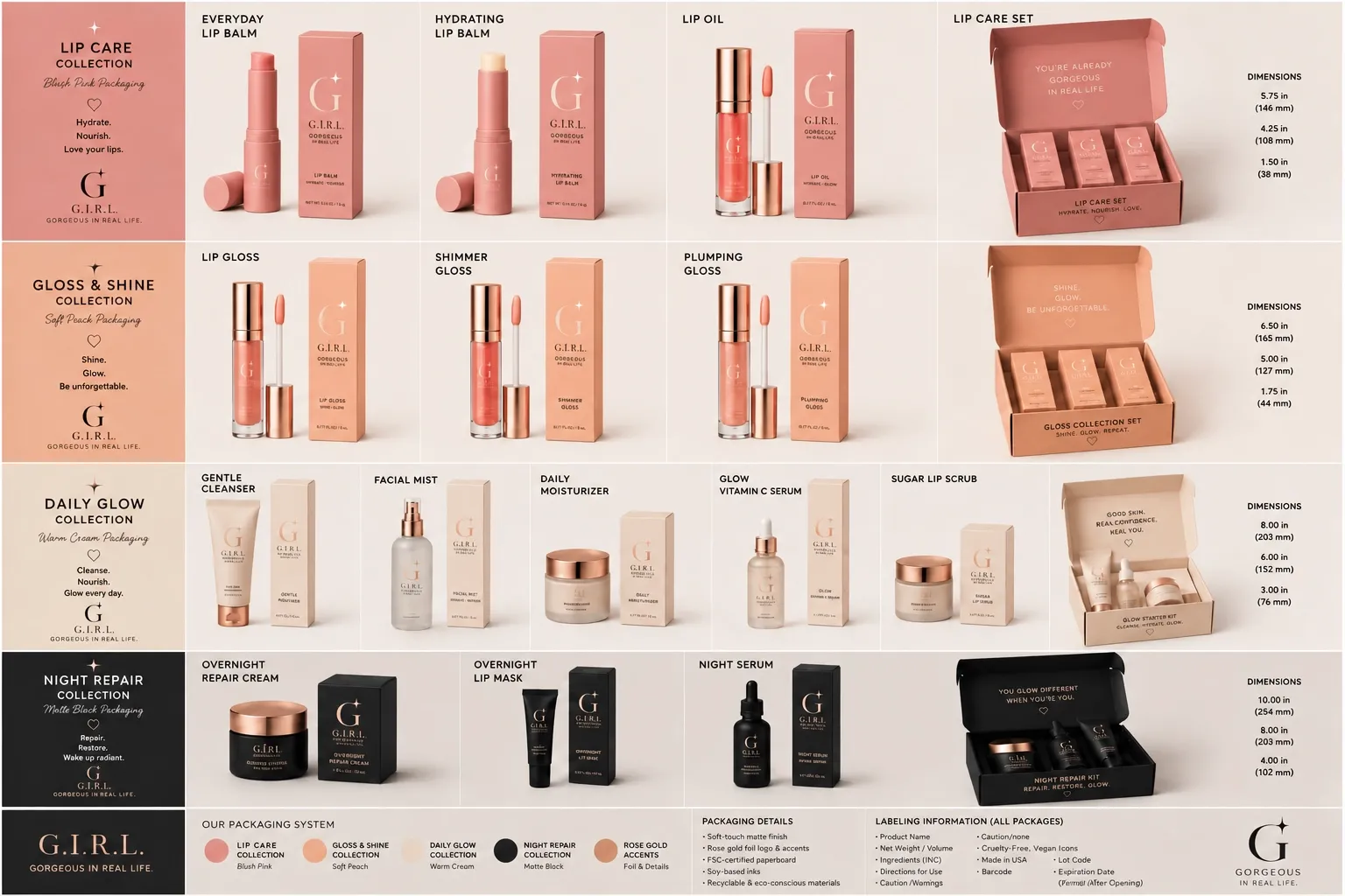 Gloss Collection Set - Clean vegan skincare and lip care by G.I.R.L.